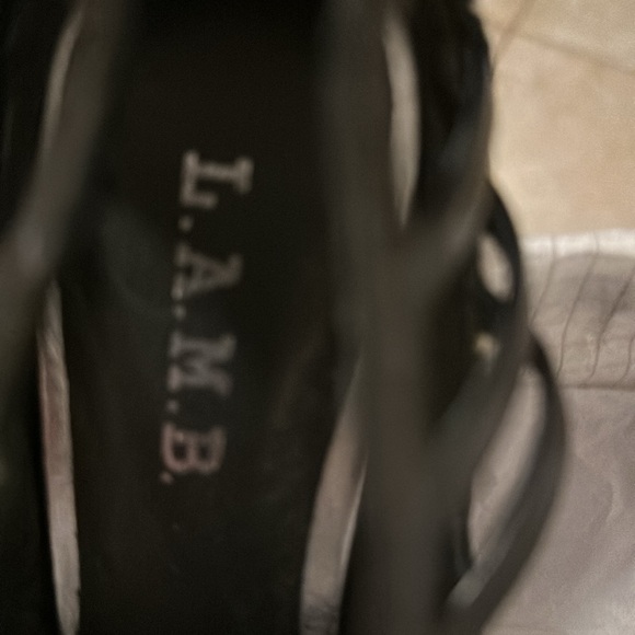 Blk/white leather, Blk patent heel by LAMB Size6 1/2 - Picture 6 of 8